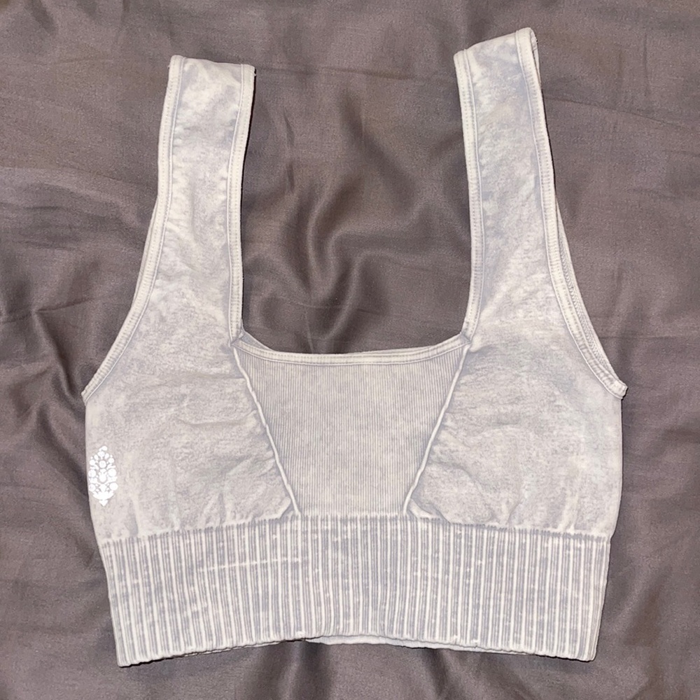 Free People - Square Neck Good Karma Bra Ice Grey Size XS/S